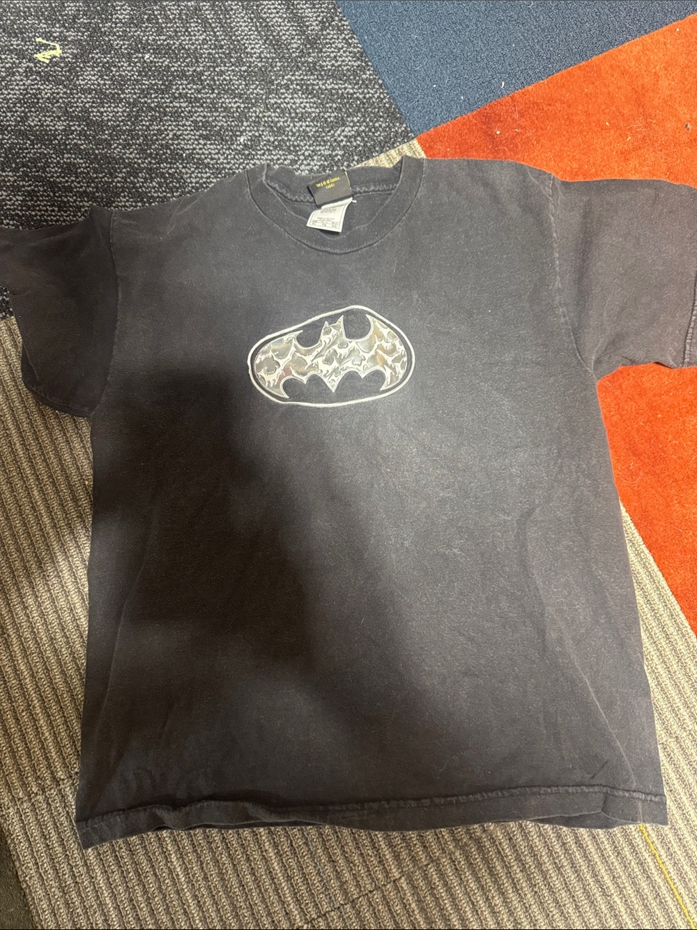 Kids Black Batman Logo T-Shirt